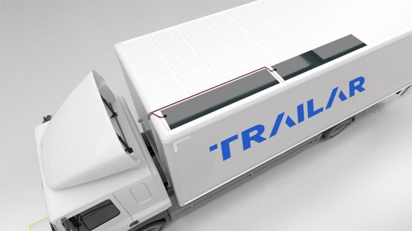 Trailar DHL estera solar camiones