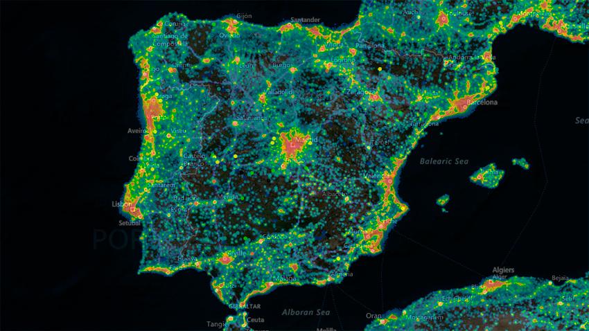light pollution map mapa interactivo contaminacion luminica