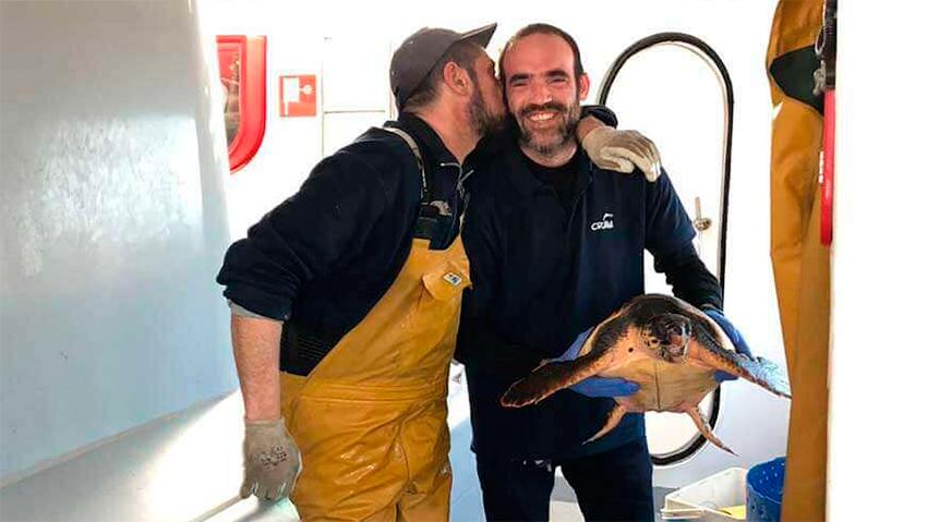 tortugas marinas recuperadas pescadores delta Ebro Fundacion CRAM Programa pleamar 2